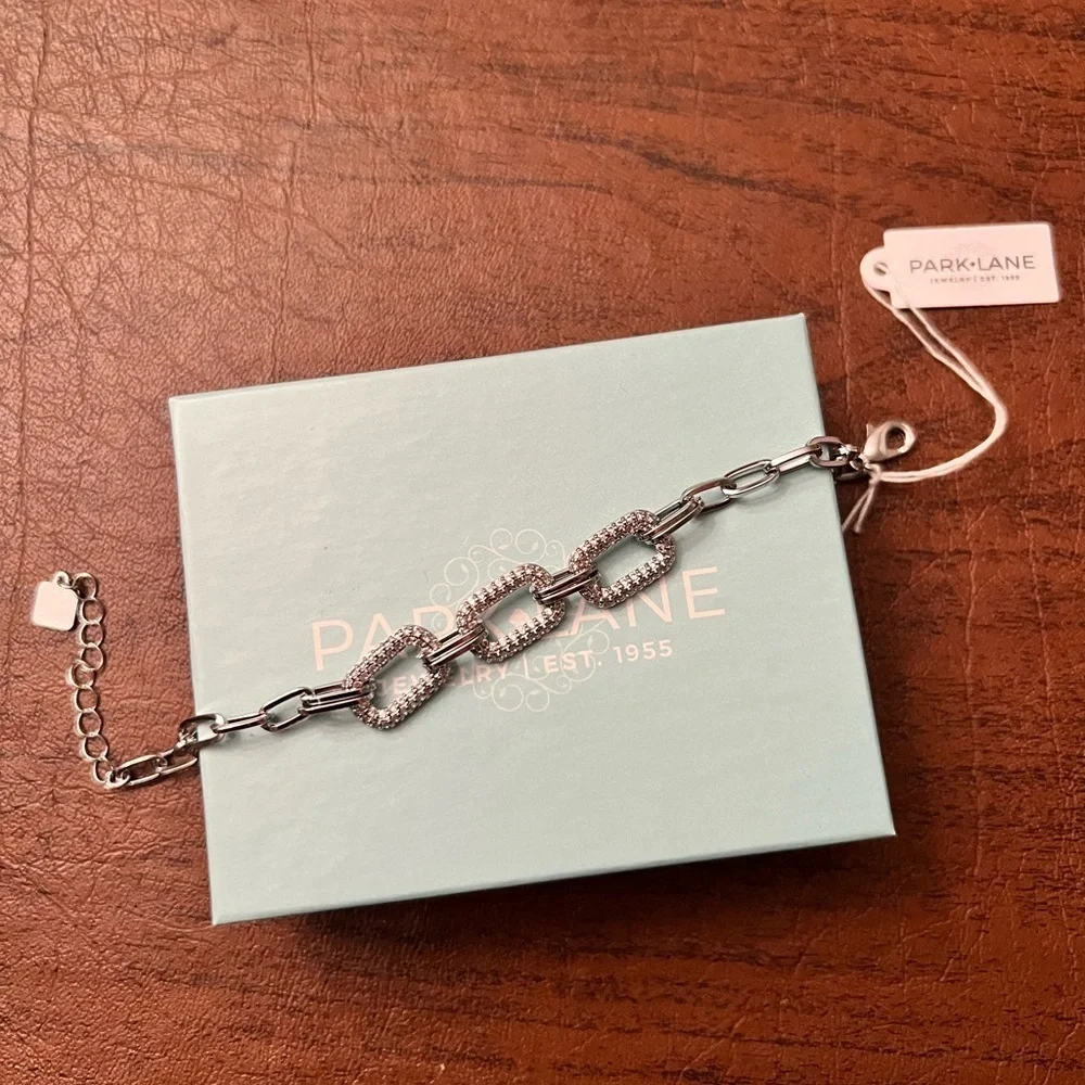 Park Lane Iceluxe Silver Chain Bracelet | December Sparkle Box Exclusive